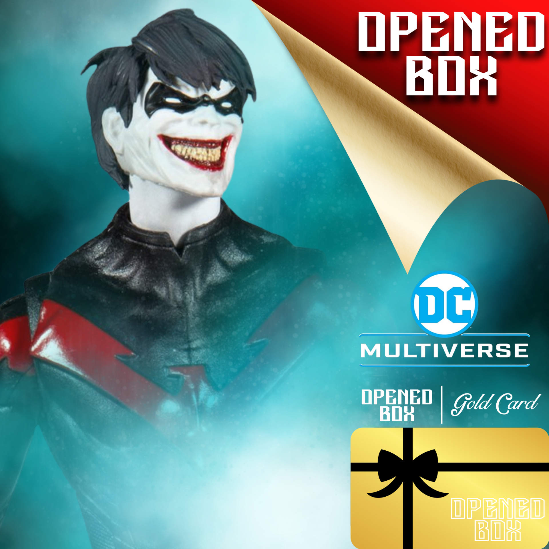 (OPENED BOX | GOLD CARD) - DC Multiverse Death Of The Family Series: Nightwing Joker Aksiyon Figür
