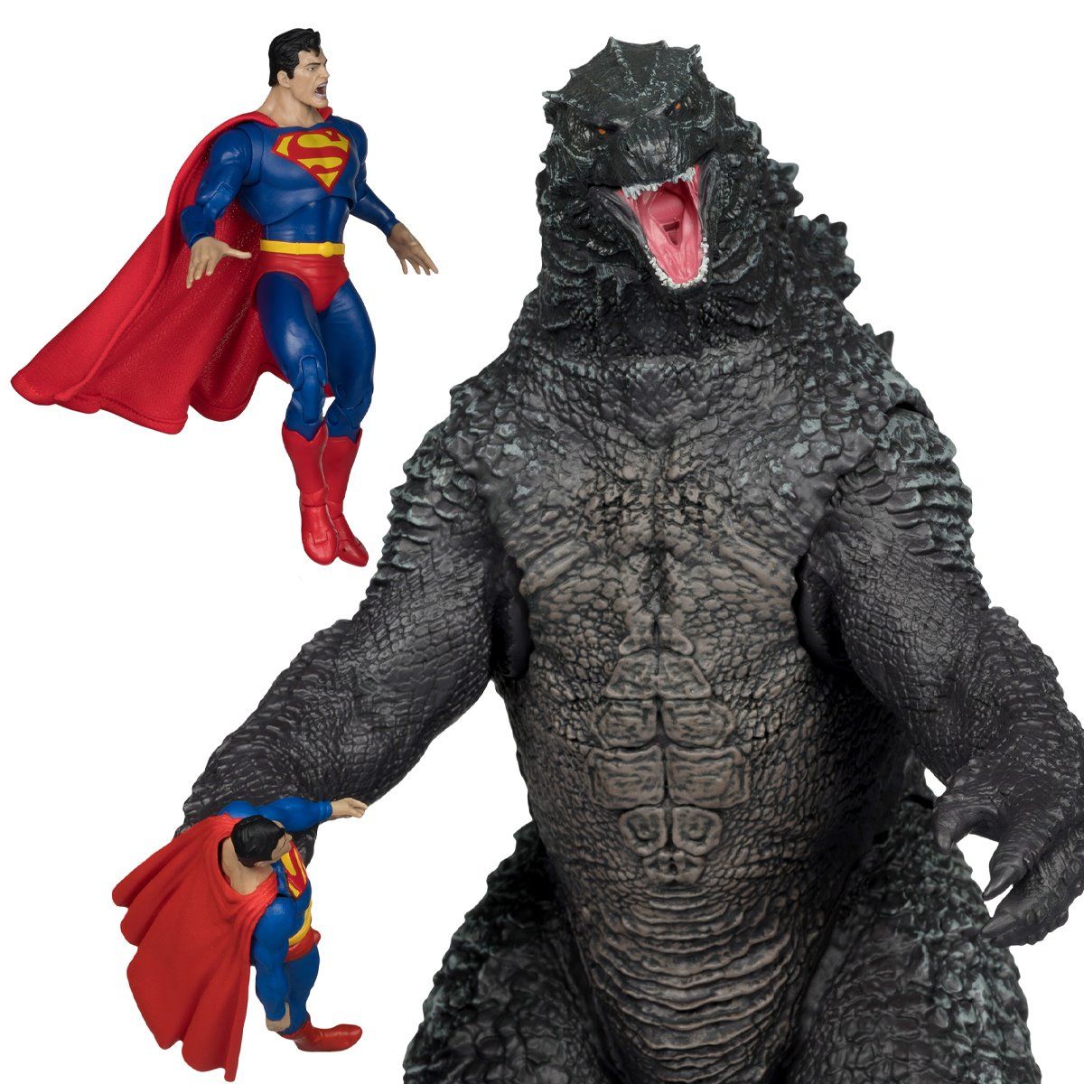 DC Multiverse DC Justice League Monsterverse  Series: Superman vs. Godzilla MegaFig 2-Pack (2'li Paket) Aksiyon Figür