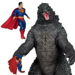 DC Multiverse DC Justice League Monsterverse  Series: Superman vs. Godzilla MegaFig 2-Pack (2'li Paket) Aksiyon Figür